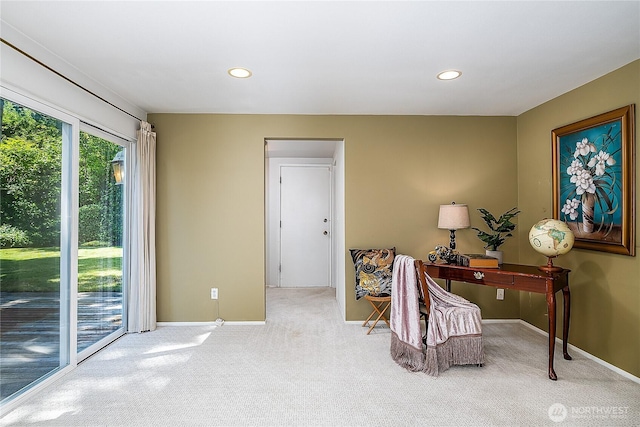 3719 NE 145th St, Seattle, WA 98155 - carpeted office space featuring baseboards and recessed lighting