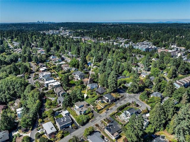 3719 NE 145th St, Seattle, WA 98155 - aerial view of property's location with a heavily wooded area