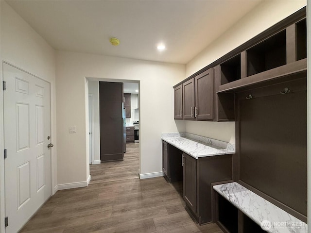 45332 Limestone St, Concrete, WA 98237 - mudroom featuring wood finished floors and recessed lighting
