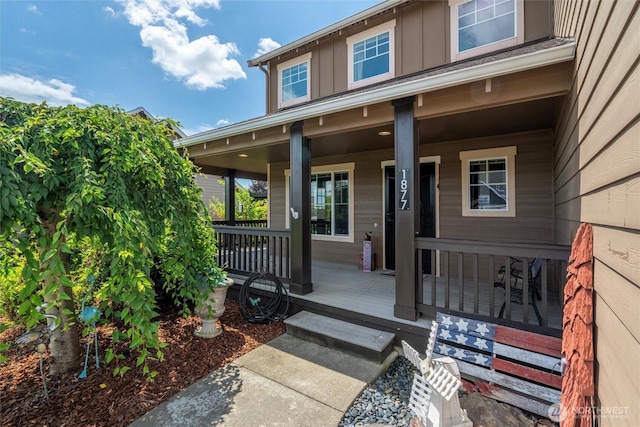1877 Emerald Way, Lynden, WA 98264 - property entrance with a porch and board and batten siding
