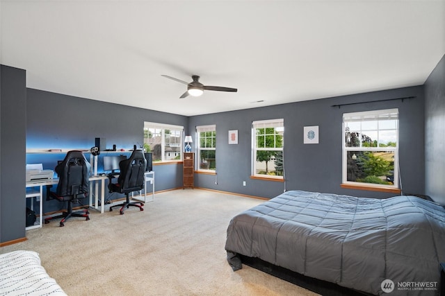 1877 Emerald Way, Lynden, WA 98264 - carpeted bedroom featuring a desk and a ceiling fan
