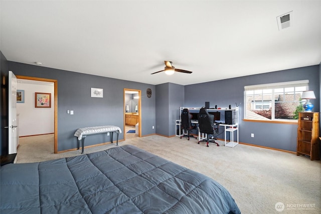 1877 Emerald Way, Lynden, WA 98264 - carpeted bedroom featuring an office area and ceiling fan