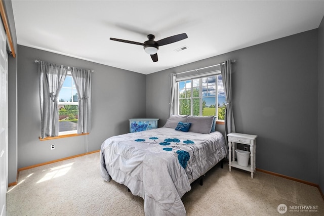 1877 Emerald Way, Lynden, WA 98264 - carpeted bedroom with baseboards and ceiling fan