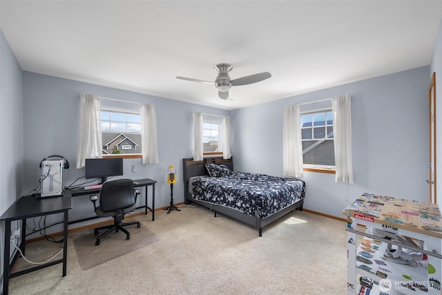 1877 Emerald Way, Lynden, WA 98264 - bedroom with a desk, carpet flooring, and ceiling fan