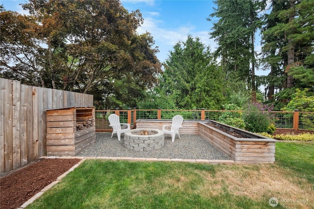 18328 15th Pl NE, Shoreline, WA 98155 - view of yard featuring a fire pit