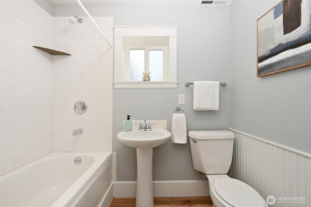 10816 NE 154th Pl, Bothell, WA 98011 - bathroom featuring toilet and tub / shower combination