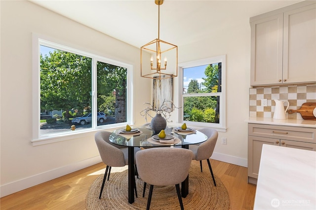 3430 42nd Ave SW, Seattle, WA 98116 - dining room featuring healthy amount of natural light, a chandelier, and light wood finished floors
