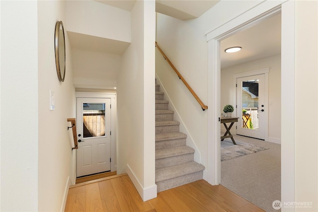 3430 42nd Ave SW, Seattle, WA 98116 - entrance foyer featuring stairway and light wood-style floors