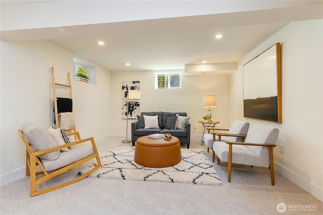 3430 42nd Ave SW, Seattle, WA 98116 - living room with light colored carpet and recessed lighting