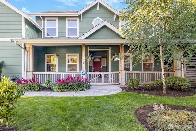 3319 Sunny Cove Ct, Bellingham, WA 98226 - view of front of home with covered porch and a front yard