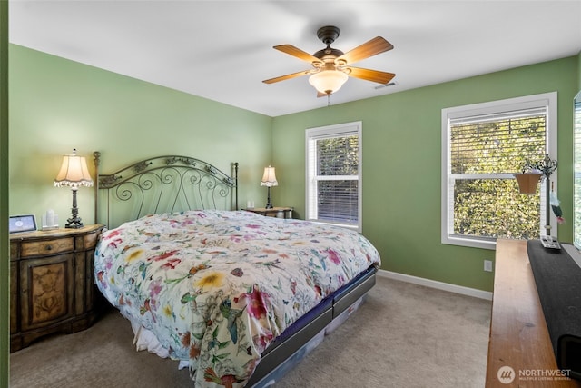 3319 Sunny Cove Ct, Bellingham, WA 98226 - carpeted bedroom featuring baseboards and a ceiling fan