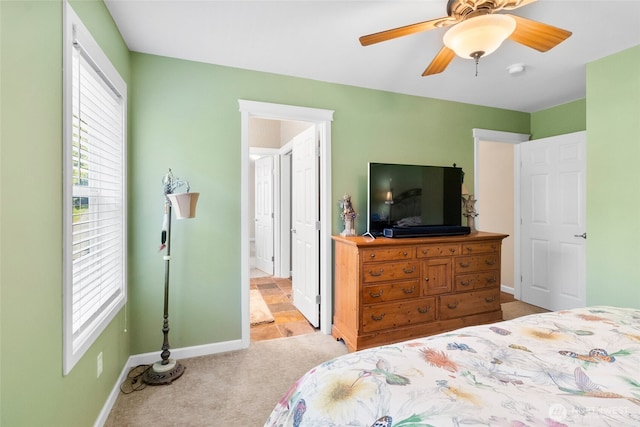 3319 Sunny Cove Ct, Bellingham, WA 98226 - bedroom with carpet floors, multiple windows, and a ceiling fan