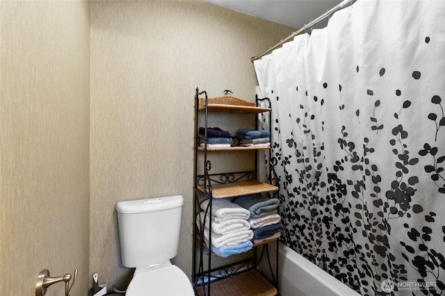 3319 Sunny Cove Ct, Bellingham, WA 98226 - full bathroom with toilet and shower / bath combo with shower curtain