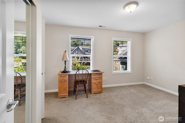 3319 Sunny Cove Ct, Bellingham, WA 98226 - home office featuring light colored carpet and baseboards