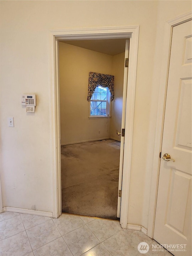 22528 100th Ave SE, Kent, WA 98031 - hall featuring light carpet and light tile patterned floors