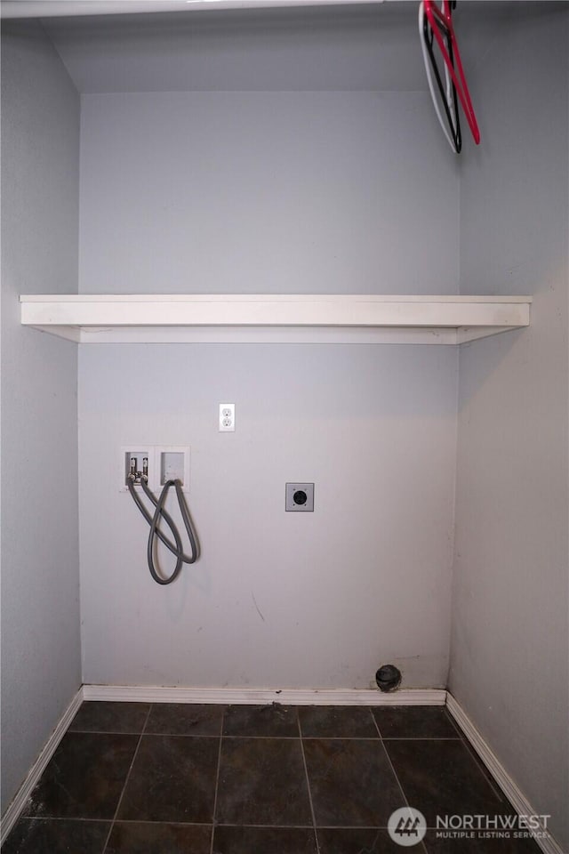 1488 Ocean Shores Blvd SW, Ocean Shores, WA 98569 - laundry area with washer hookup, electric dryer hookup, and tile patterned flooring