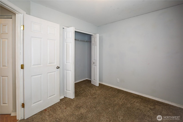 1488 Ocean Shores Blvd SW, Ocean Shores, WA 98569 - unfurnished bedroom with dark colored carpet and a closet