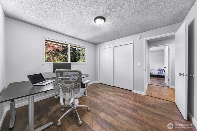 4402 Clearwater Dr SE, Lacey, WA 98503 - office space with dark wood-style floors and a textured ceiling
