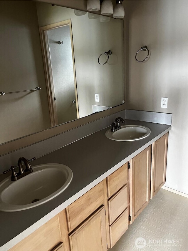 6304 Barstow Ln SE Unit 7, Lacey, WA 98513 - bathroom featuring double vanity and tile patterned flooring