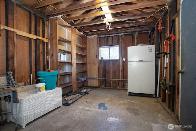 2427 Lincoln St, Bellingham, WA 98225 - below grade area with freestanding refrigerator