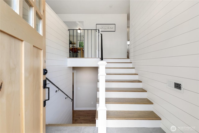 11112 234th St E, Graham, WA 98338 - stairs with wood walls