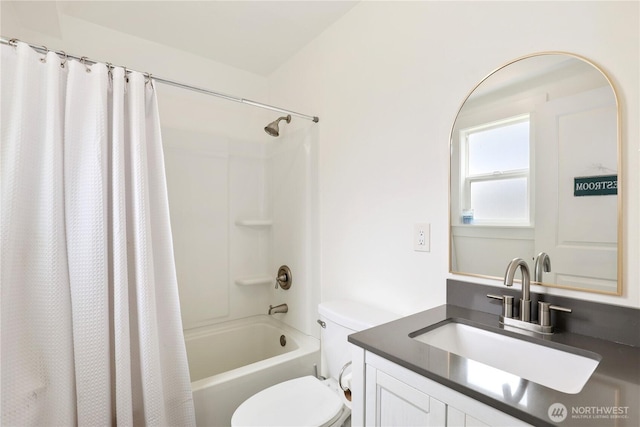 11112 234th St E, Graham, WA 98338 - bathroom with vanity and shower / bath combo with shower curtain