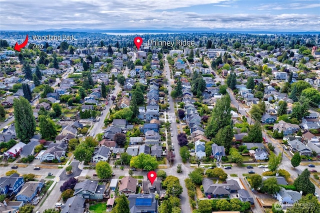 7016 Fremont Ave N, Seattle, WA 98103 - aerial overview of property's location featuring nearby suburban area
