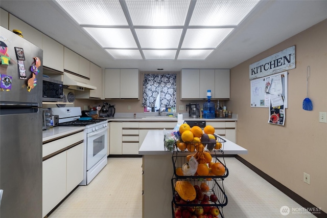 1710 E Highland Ave, Mount Vernon, WA 98273 - kitchen featuring appliances with stainless steel finishes, light countertops, and under cabinet range hood