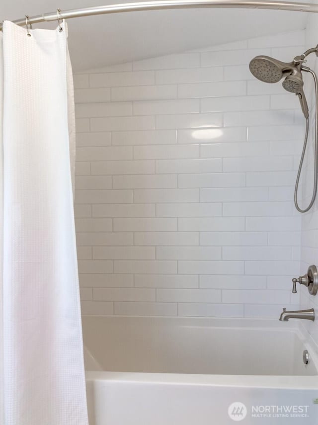 15816 251st St E, Graham, WA 98338 - full bathroom featuring shower / bathtub combination with curtain