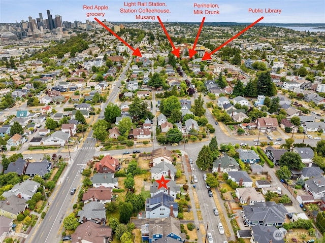 3211 16th Ave S, Seattle, WA 98144 - aerial overview of property's location with nearby suburban area