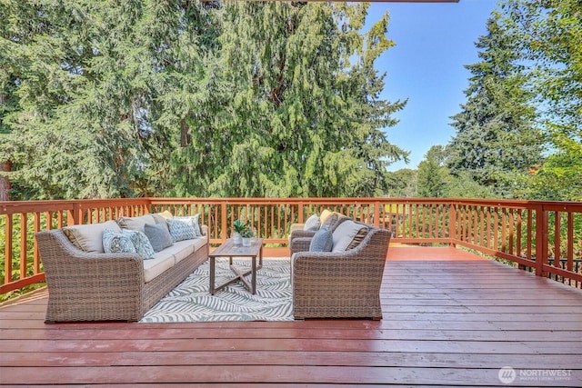 11103 5th Ave SW, Seattle, WA 98146 - wooden deck with an outdoor living space