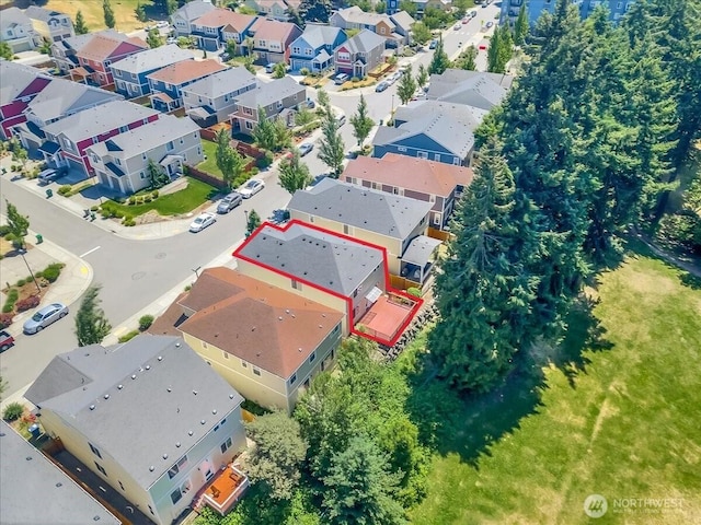 11103 5th Ave SW, Seattle, WA 98146 - aerial view of residential area with property parcel outlined