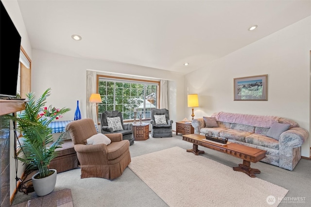 106 River St, Leavenworth, WA 98826 - living room with carpet floors and recessed lighting