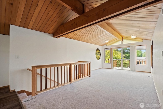 383 E Piper Way, Camano Island, WA 98282 - unfurnished room with wood ceiling and carpet flooring
