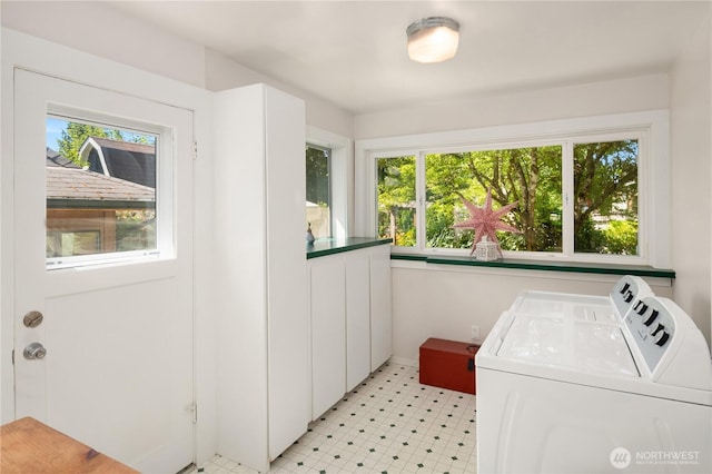 32112 E Bird St, Carnation, WA 98014 - washroom with washer and dryer, plenty of natural light, and light flooring