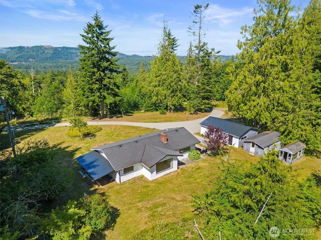 1173 Grauel Ramapo Rd, Port Angeles, WA 98363 - view of subject property with a heavily wooded area