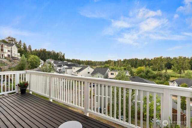 19042 123rd Ave SE, Renton, WA 98058 - wooden deck with a residential view