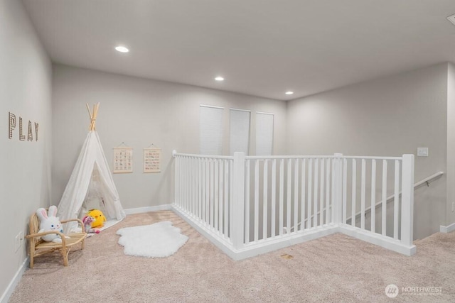 19042 123rd Ave SE, Renton, WA 98058 - recreation room with carpet flooring and recessed lighting