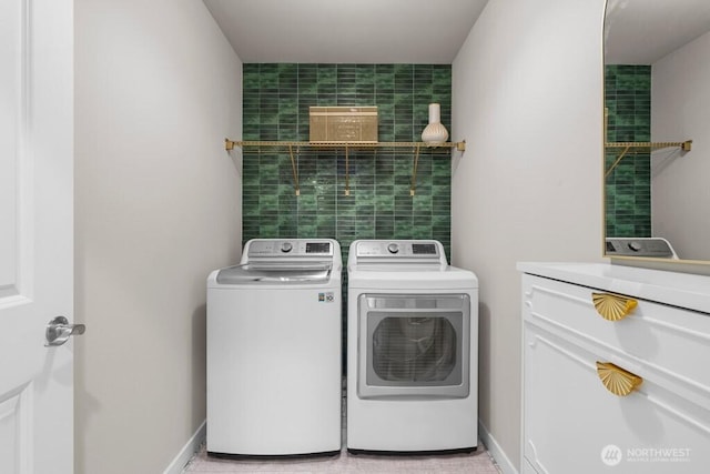 19042 123rd Ave SE, Renton, WA 98058 - laundry room with washing machine and dryer and cabinet space
