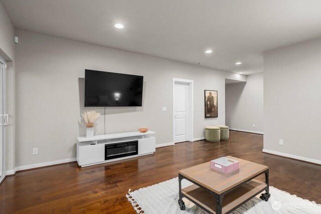 19042 123rd Ave SE, Renton, WA 98058 - living room featuring recessed lighting and wood finished floors