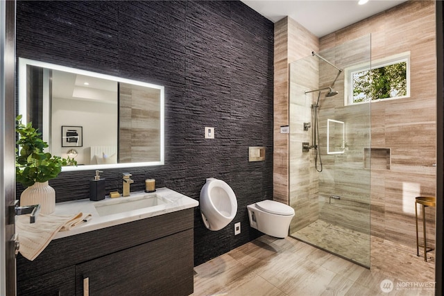 11210 SE 74th St, Newcastle, WA 98056 - bathroom featuring walk in shower and vanity