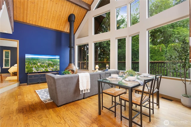 26639 NE Stewart St, Duvall, WA 98019 - sunroom / solarium with a wood stove