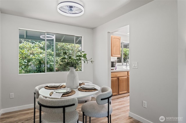 13726 SE 24th St, Bellevue, WA 98005 - dining space with light wood-style floors and baseboards