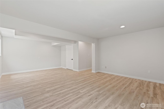 13726 SE 24th St, Bellevue, WA 98005 - finished below grade area featuring light wood-type flooring and recessed lighting