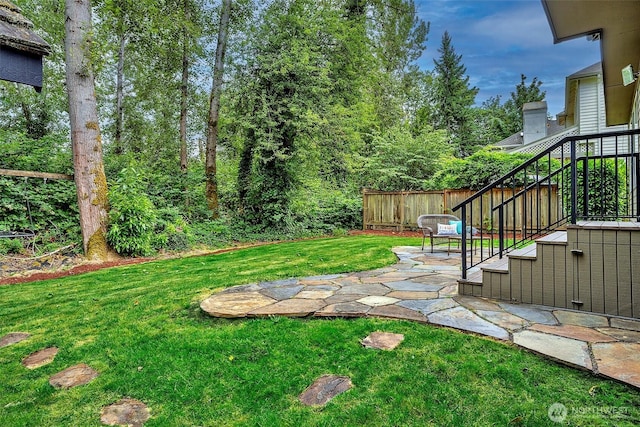 5044 157th Ct NE, Redmond, WA 98052 - view of yard with a patio and stairs