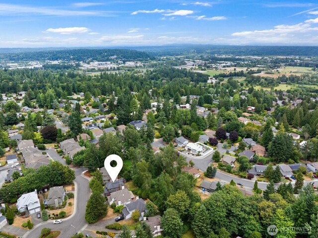 5044 157th Ct NE, Redmond, WA 98052 - aerial view of property and surrounding area with nearby suburban area