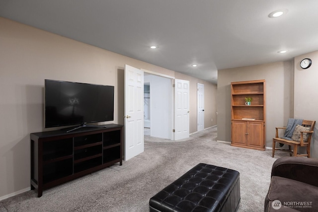 23430 100th Ave SE Unit E102, Kent, WA 98031 - carpeted living room featuring recessed lighting and baseboards