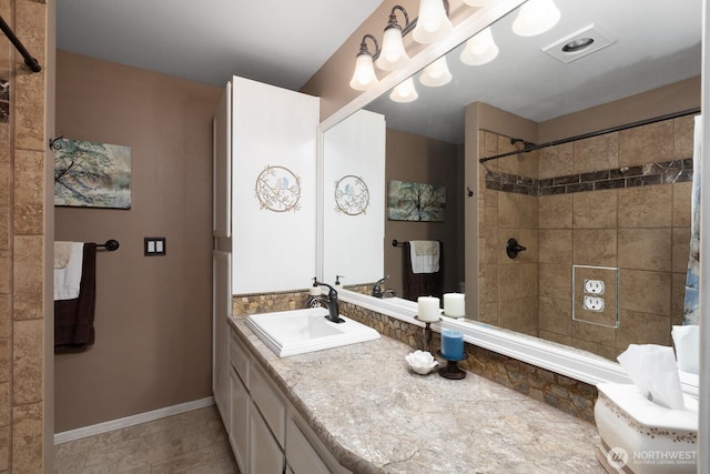 23430 100th Ave SE Unit E102, Kent, WA 98031 - full bathroom with vanity and a tile shower