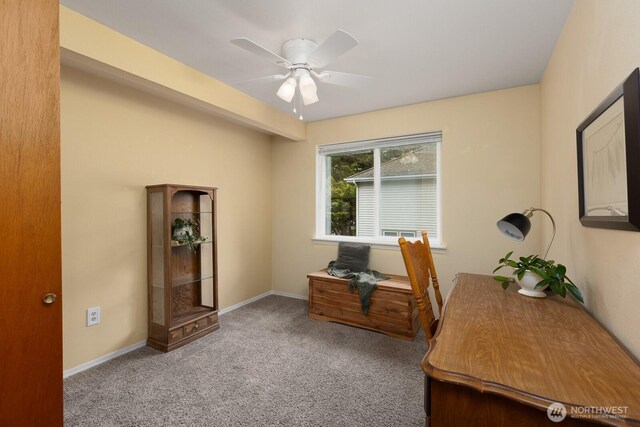23430 100th Ave SE Unit E102, Kent, WA 98031 - office area featuring carpet flooring and ceiling fan