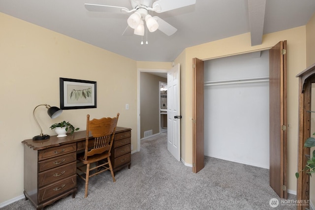 23430 100th Ave SE Unit E102, Kent, WA 98031 - office with light colored carpet and ceiling fan